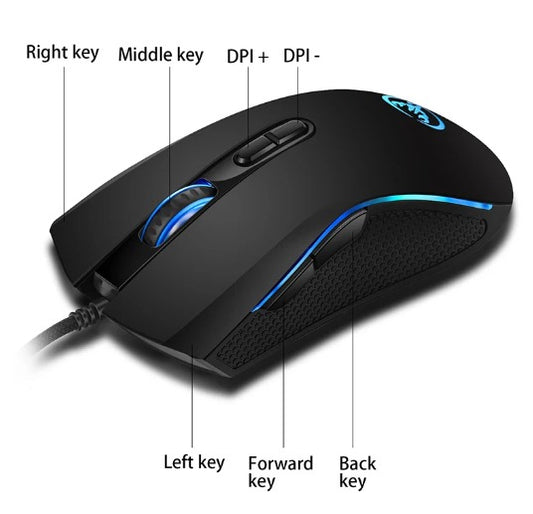 Wired Gaming Mouse Gamer 7 Buttons 3200dpi LED Optical USB Computer Mouse Game Mice Mouse for PC Computer Gamer