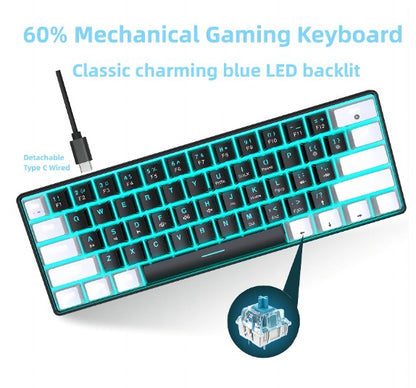 Mechanical Keyboard 61 Key Gaming Keyboard High Quality Durable Compact Various Lighting Modes Ergonomic Keyboard