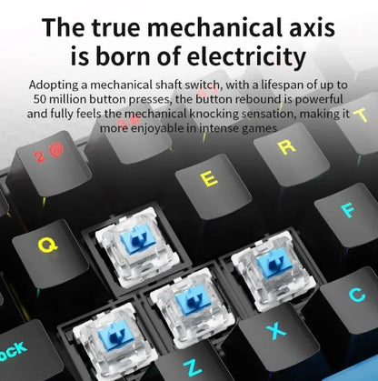 Wired Mechanical Gaming Keyboard 10 kinds of colorful lighting games