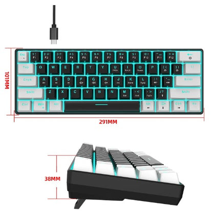 Mechanical Keyboard 61 Key Gaming Keyboard High Quality Durable Compact Various Lighting Modes Ergonomic Keyboard